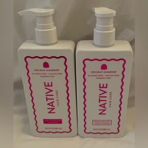 NATIVE HOLIDAY GUMDROP MOISTURIZING CONDITIONER & SHAMPOO SET 16.5 OZ EACH NEW